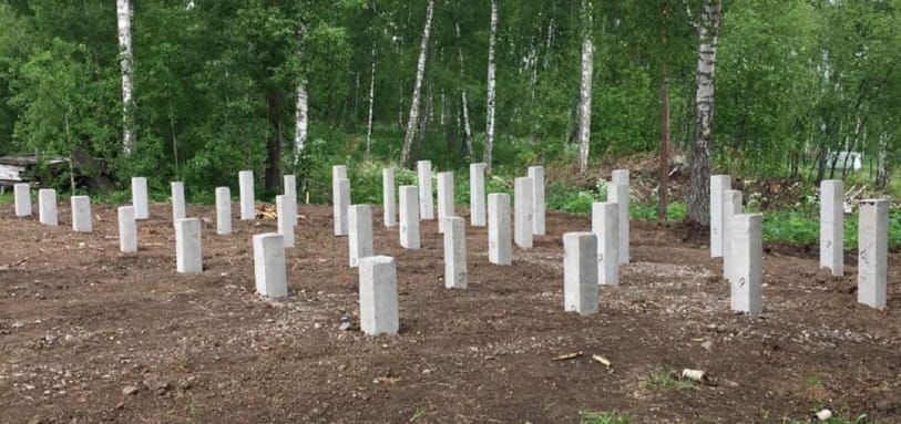 Фундамент на забивных ЖБ сваях