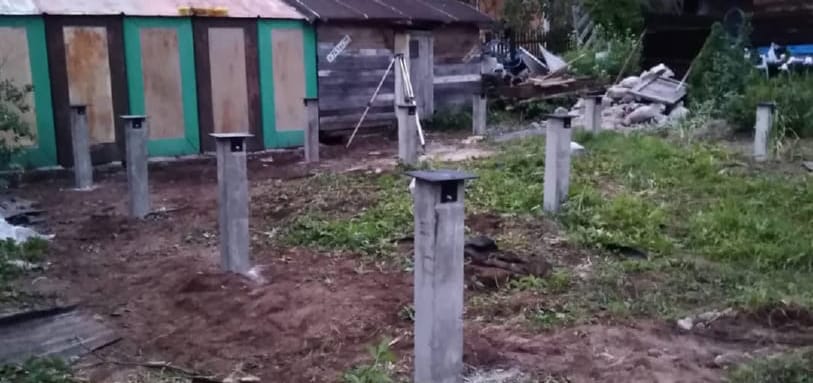 Фундамент на забивных ЖБ сваях
