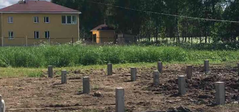 Фундамент на забивных ЖБ сваях