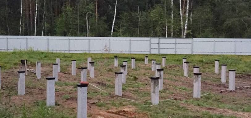 Фундамент на забивных ЖБ сваях