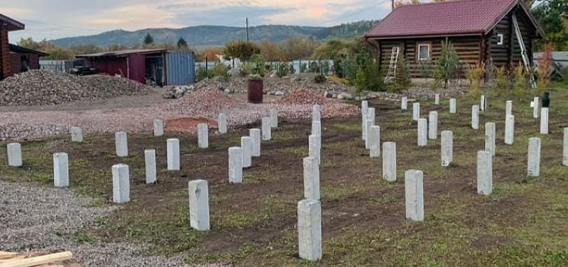 Фундамент на забивных ЖБ сваях